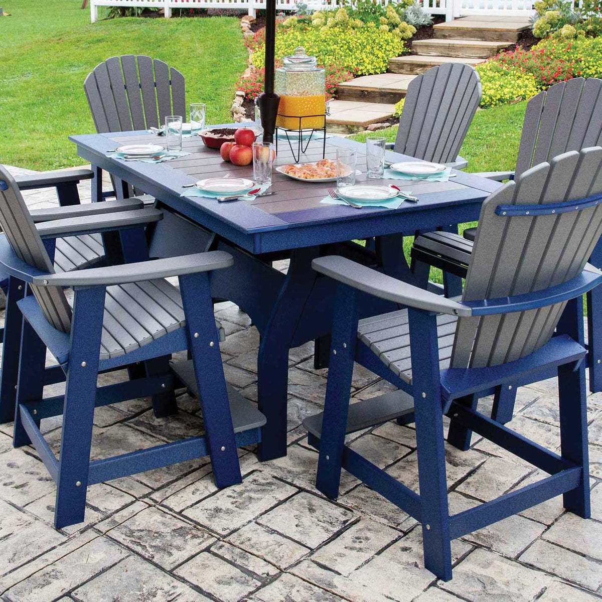 Amish Nashau Poly Patio 42" x 72" Counter Height Table