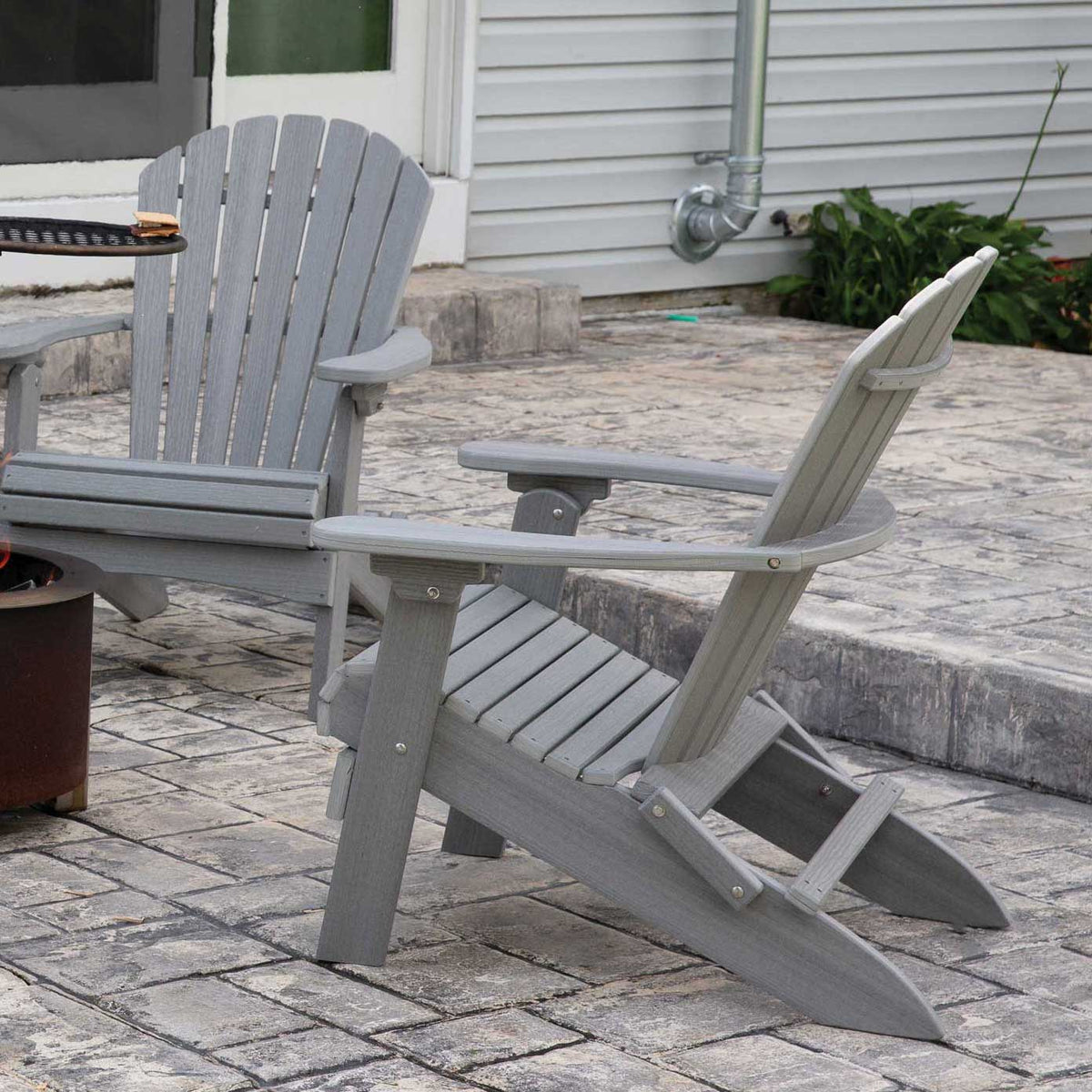 Amish Saranac Poly Patio Folding Adirondack Chair