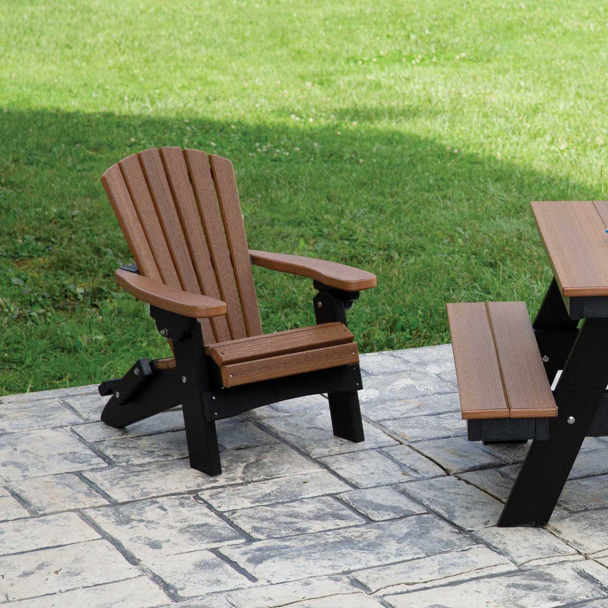 Amish Saranac Poly Patio Child Folding Adirondack