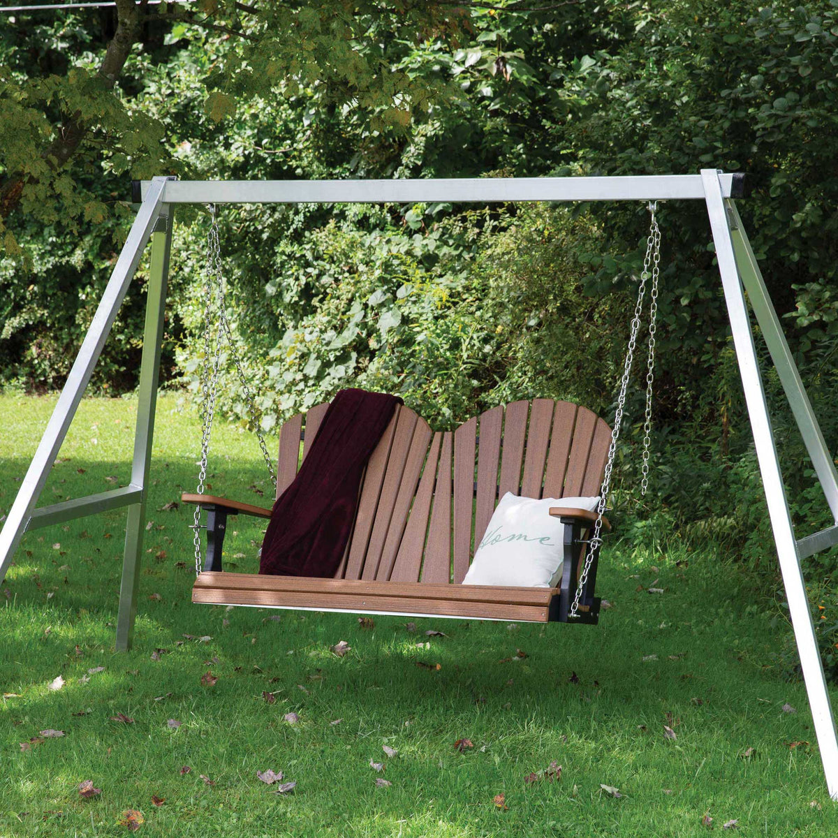 Amish Saranac Poly Patio Adirondack 4’ Swing for Porch