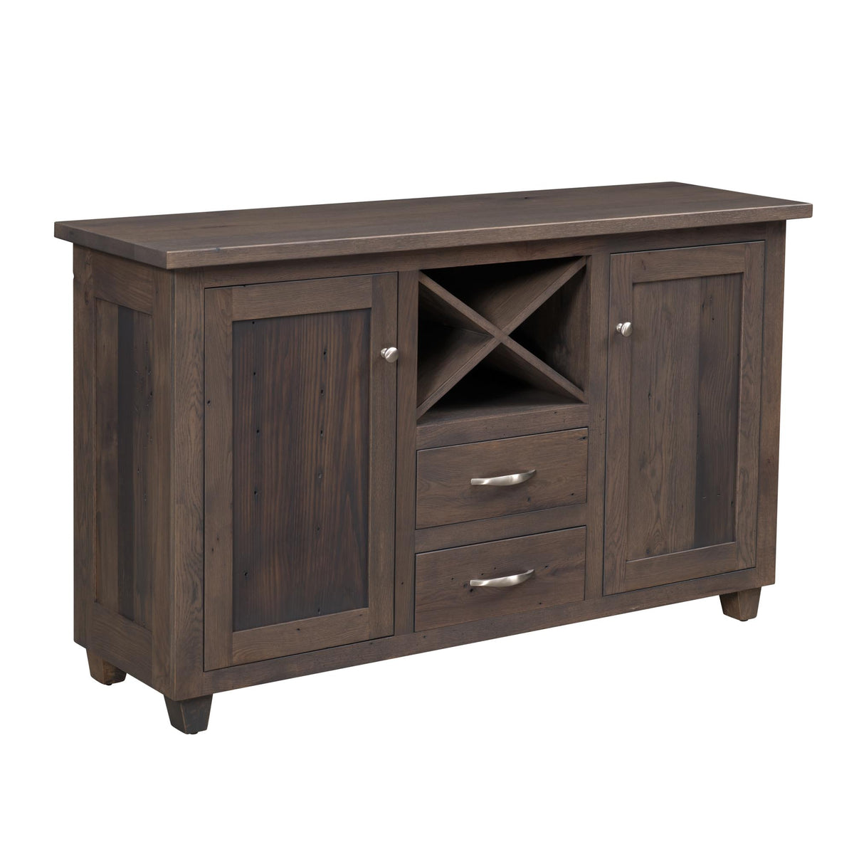 Amish Church Hill Rustic Barnwood Wine Server