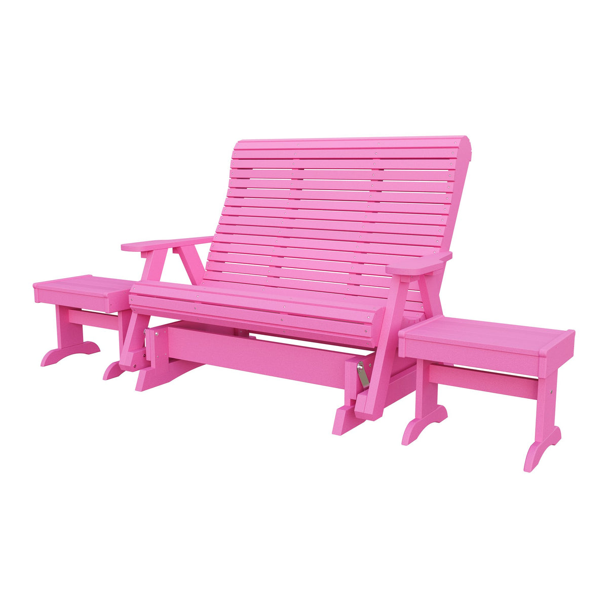 Amish Rollback 3pc Glider Set: 5' Glider & 2 End Tables in Pink