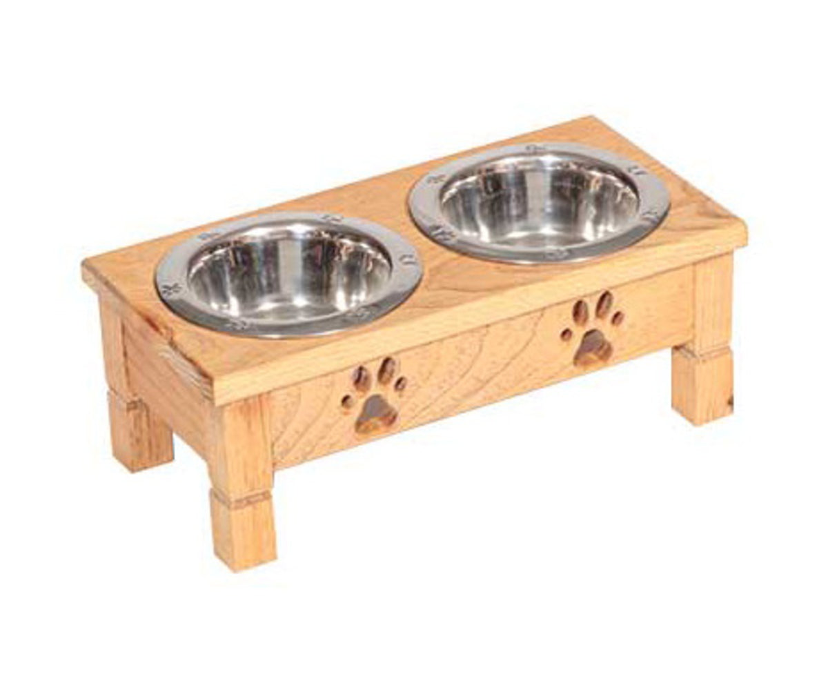 Amish Pet Tall Pint Table Diner Double Feeder