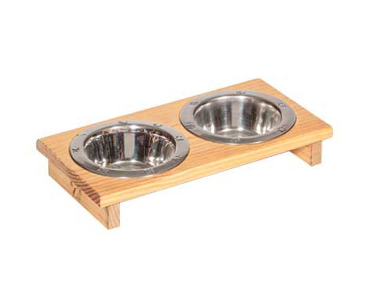Amish Pet Low Pint Table Diner Double Feeder