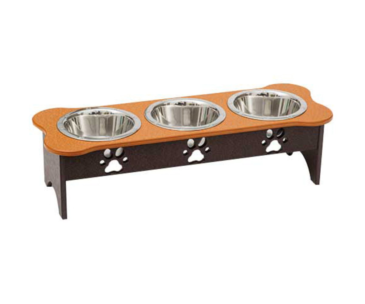 Amish Pet Medium Triple Feeder