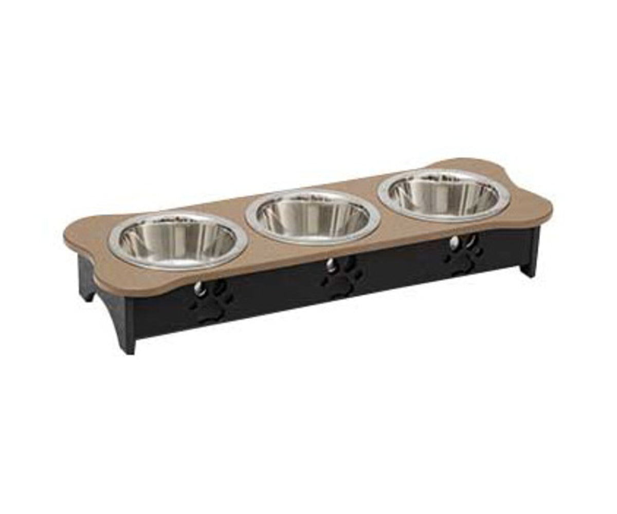 Amish Pet Low Triple Feeder