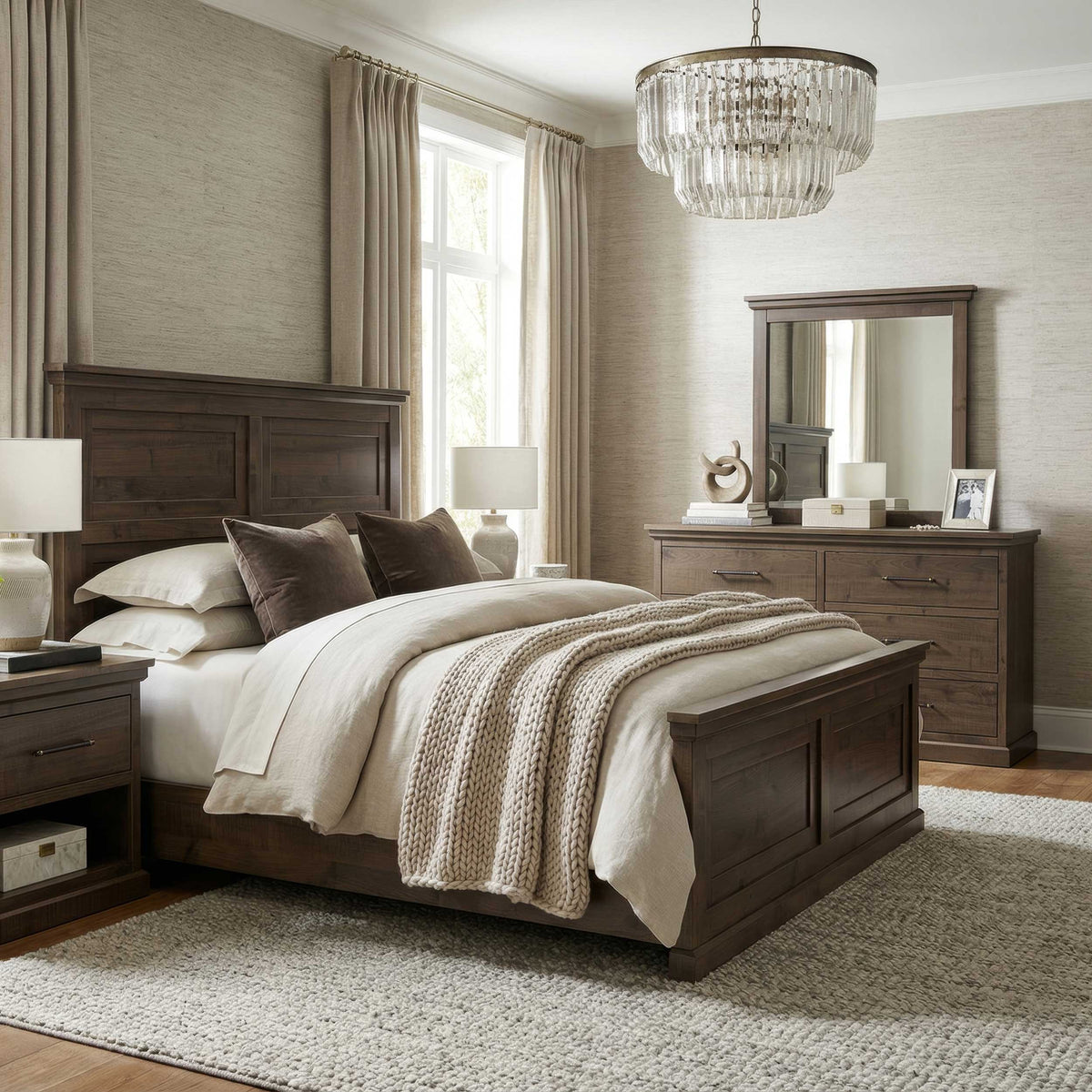 Amish Oia Rustic Barnwood Bed