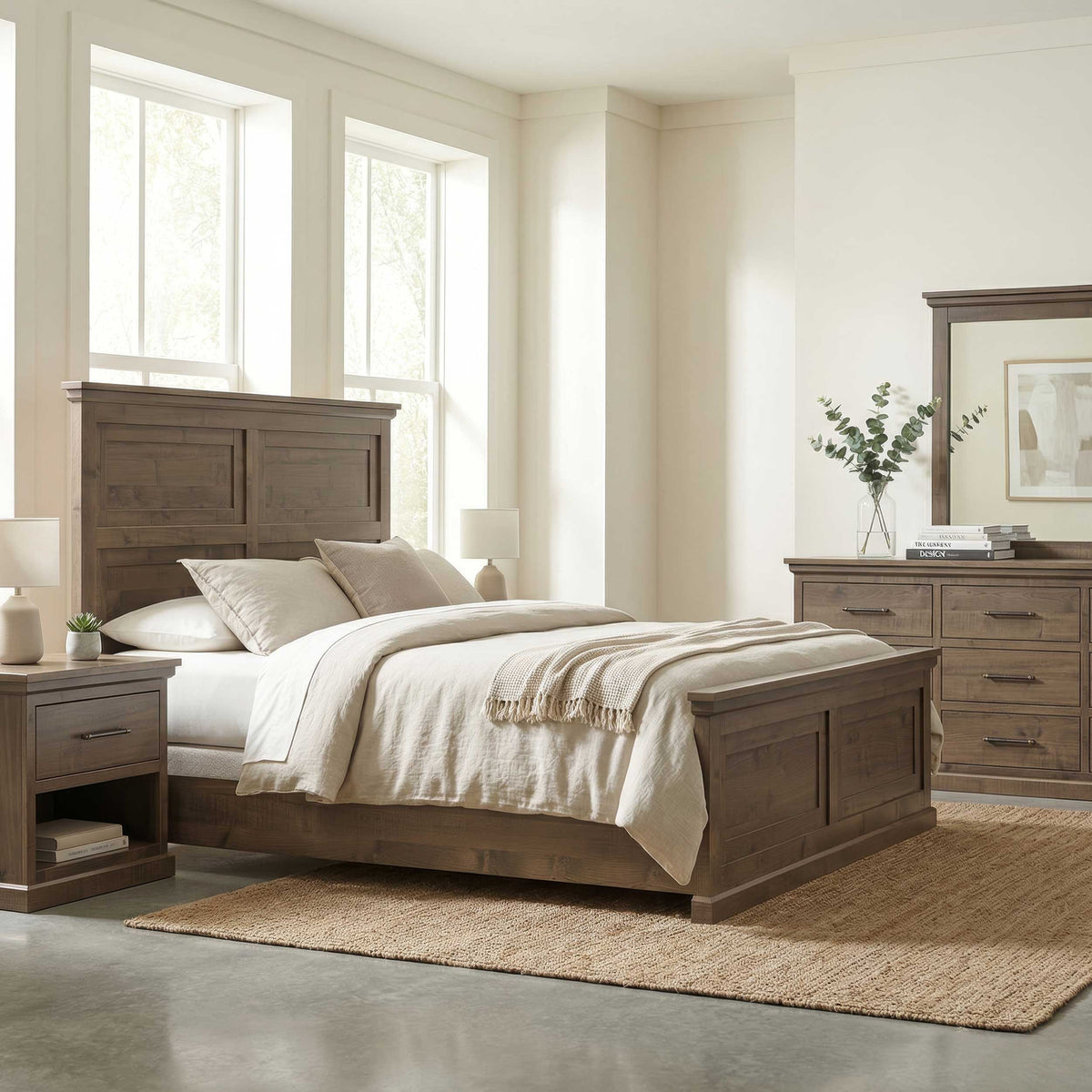 Amish Oia Rustic Barnwood Bed