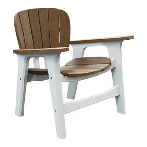 Amish Sierra Nova Poly Patio Chair in Antique Mahogany & White