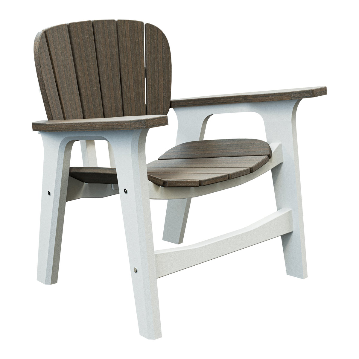 Amish Sierra Nova Poly Patio Chair in Brazilian Walnut & White