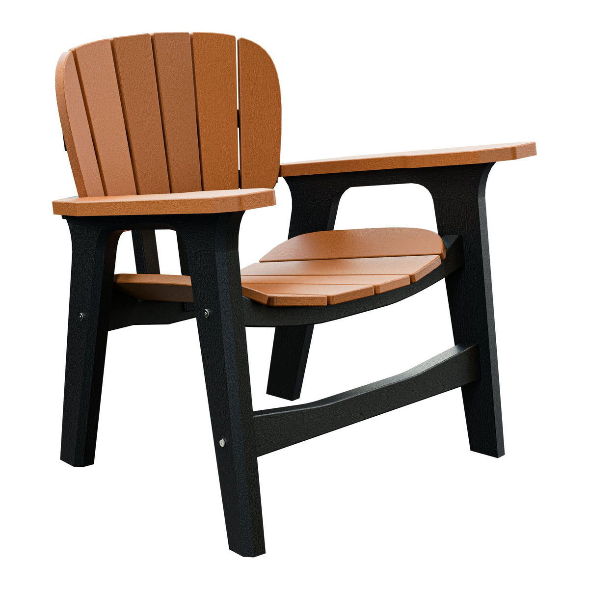 Amish Sierra Nova Poly Patio Chair in Cedar & Black