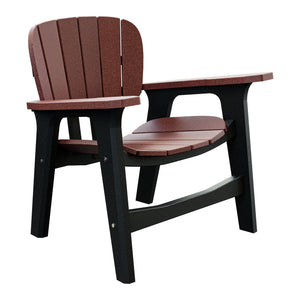 Amish Sierra Nova Poly Patio Chair in Cherrywood & Black
