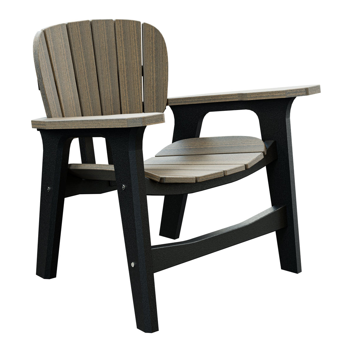 Amish Sierra Nova Poly Patio Chair in Coastal Gray & Black