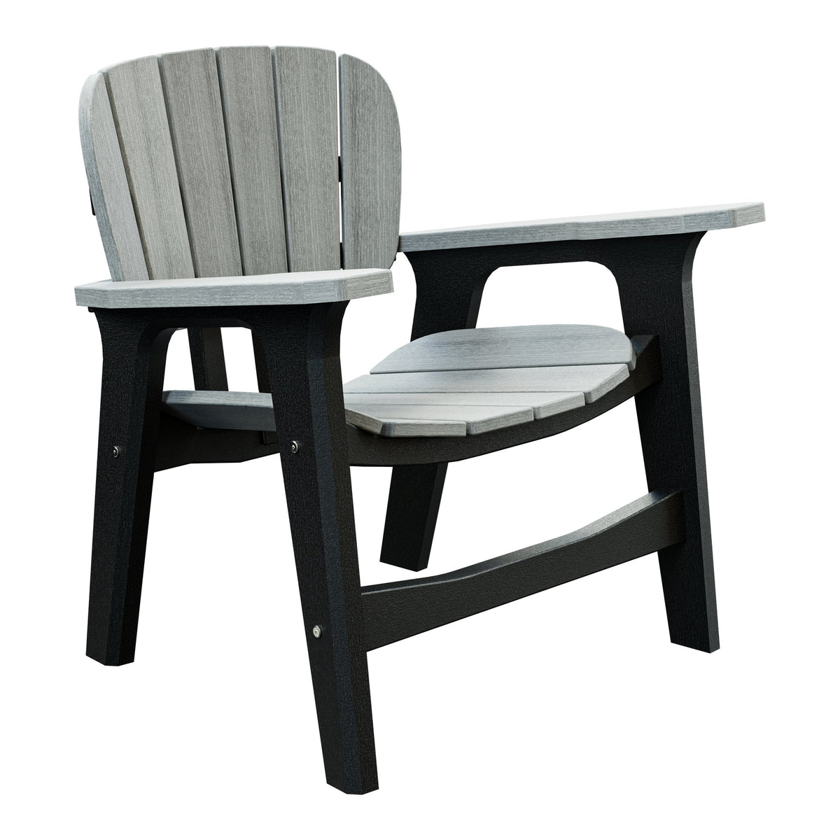 Amish Sierra Nova Poly Patio Chair in Driftwood Gray & Black
