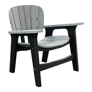 Amish Sierra Nova Poly Patio Chair in Driftwood Gray & Black