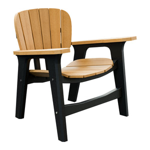 Amish Sierra Nova Poly Patio Chair in Natural Teak & Black
