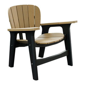 Amish Sierra Nova Poly Patio Chair in Weathered Wood & Black