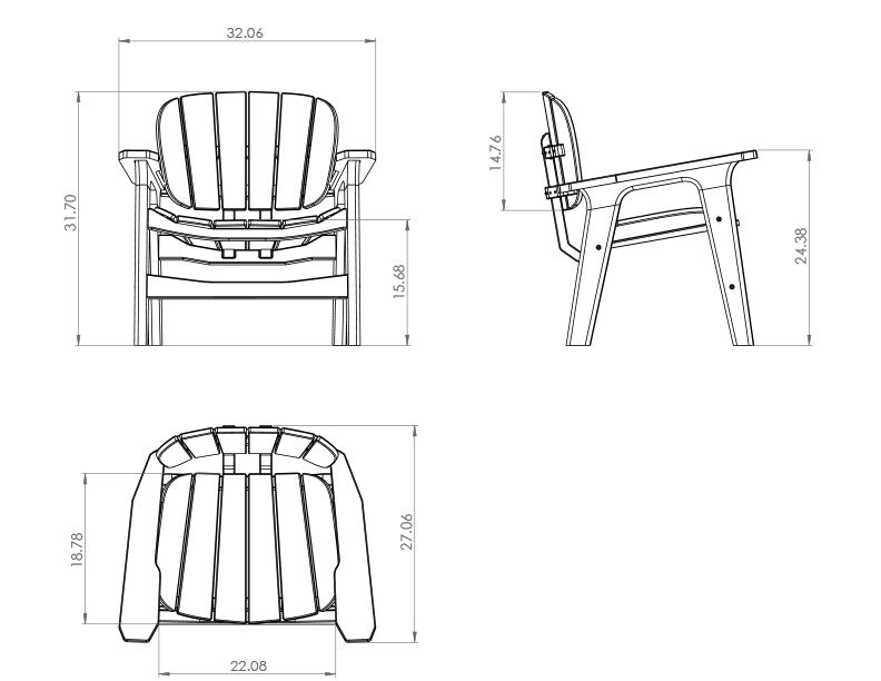 Amish Sierra Nova Poly Patio Chair