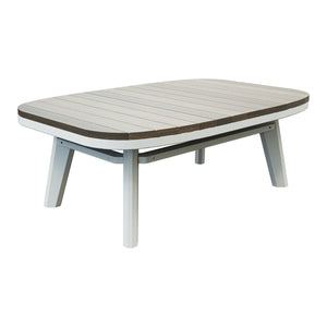 Amish Sierra Nova Patio Coffee Table in Brazilian Walnut & White