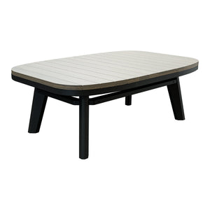 Amish Sierra Nova Patio Coffee Table in Coastal Gray & Black