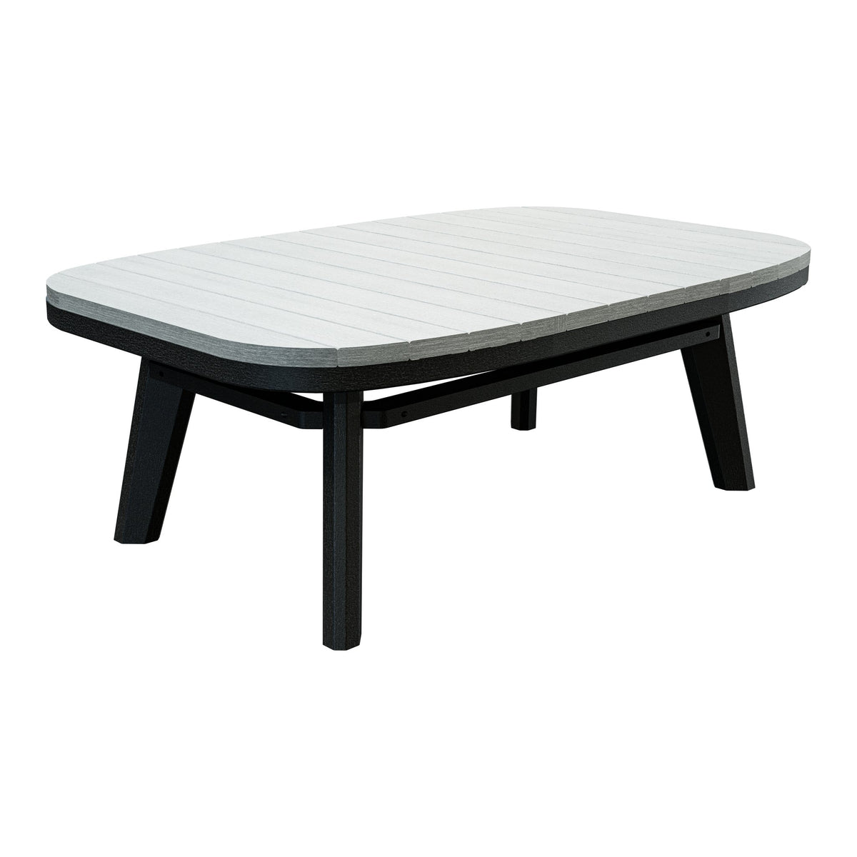 Amish Sierra Nova Patio Coffee Table in Driftwood Gray & Black