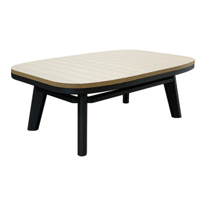 Amish Sierra Nova Patio Coffee Table in Weathered Wood & Black
