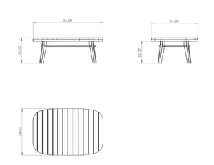 Amish Sierra Nova Patio Coffee Table