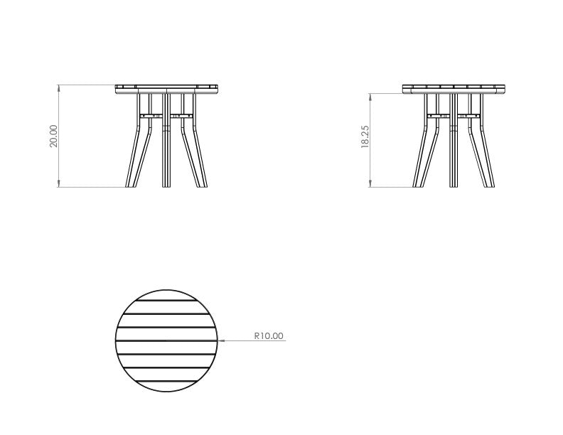 Amish Sierra Nova Patio End Table