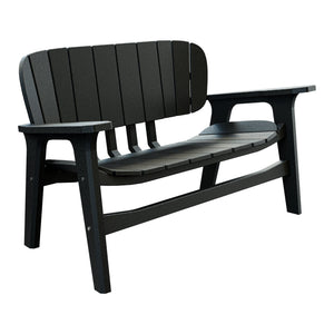 Amish Sierra Nova Poly Love Seat in Black