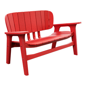 Amish Sierra Nova Poly Love Seat in Cardinal Red