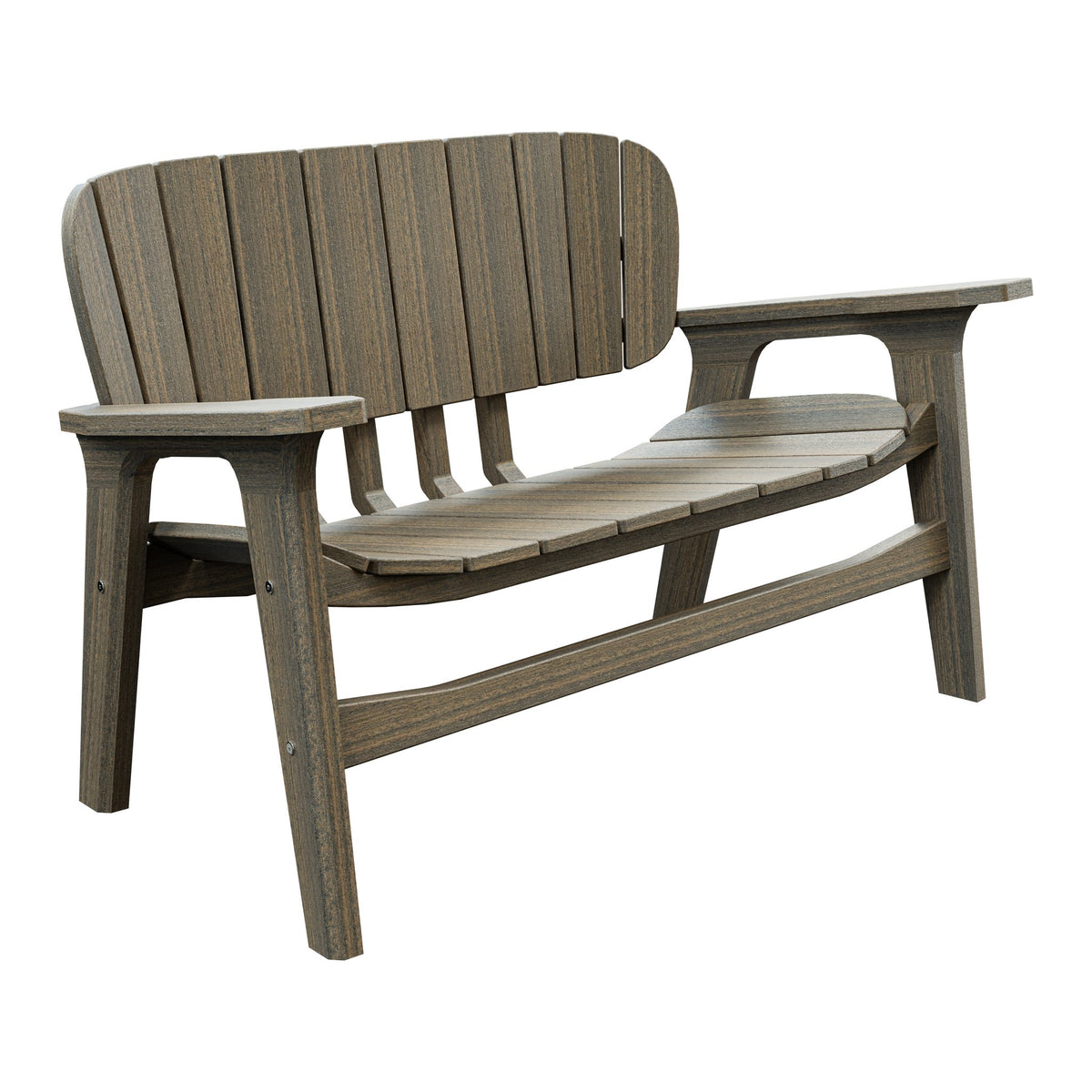 Amish Sierra Nova Poly Love Seat in Coastal Gray