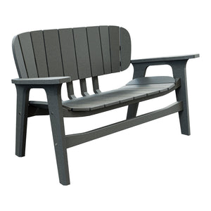 Amish Sierra Nova Poly Love Seat in Gray