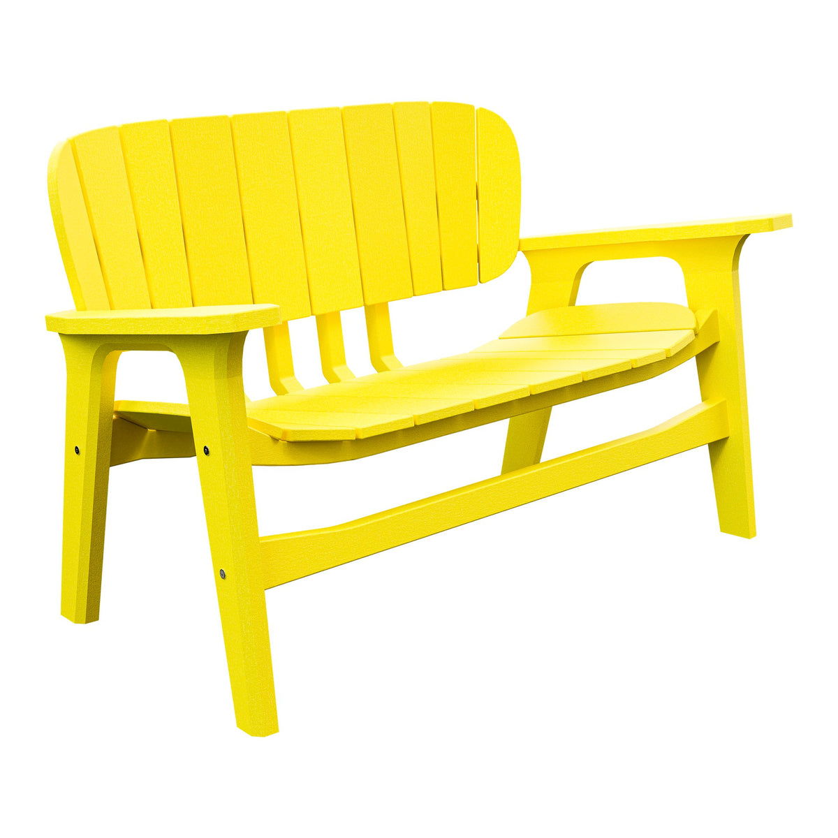 Amish Sierra Nova Poly Love Seat in Lemon Yellow