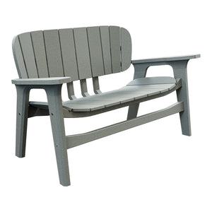 Amish Sierra Nova Poly Love Seat in Light Gray