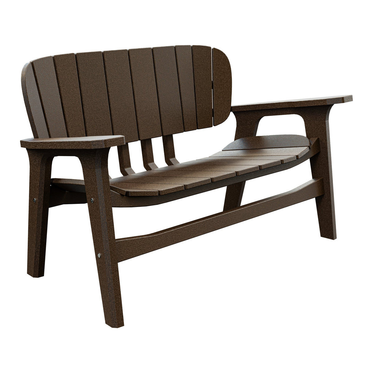 Amish Sierra Nova Poly Love Seat in Milwaukee Brown