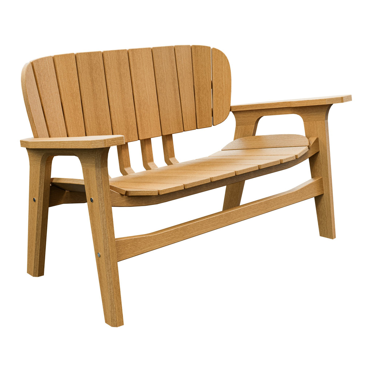 Amish Sierra Nova Poly Love Seat in Natural Teak