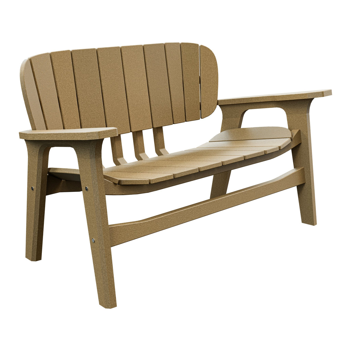 Amish Sierra Nova Poly Love Seat in Weathered Wood