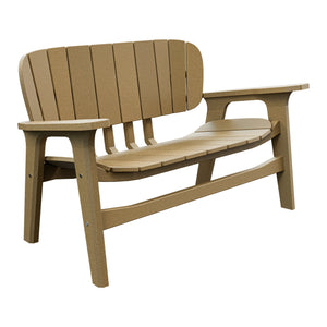 Amish Sierra Nova Poly Love Seat in Weathered Wood