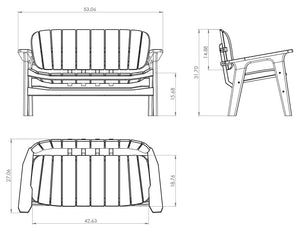 Amish Sierra Nova Poly Love Seat