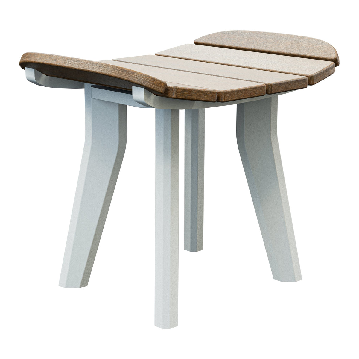 Amish Sierra Nova Patio Ottoman in Antique Mahogany & White