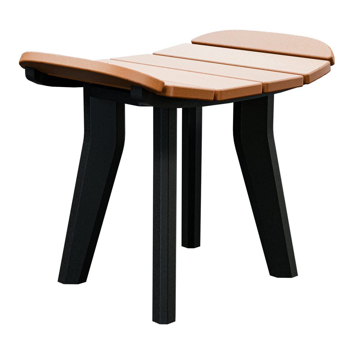 Amish Sierra Nova Patio Ottoman in Cedar & Black