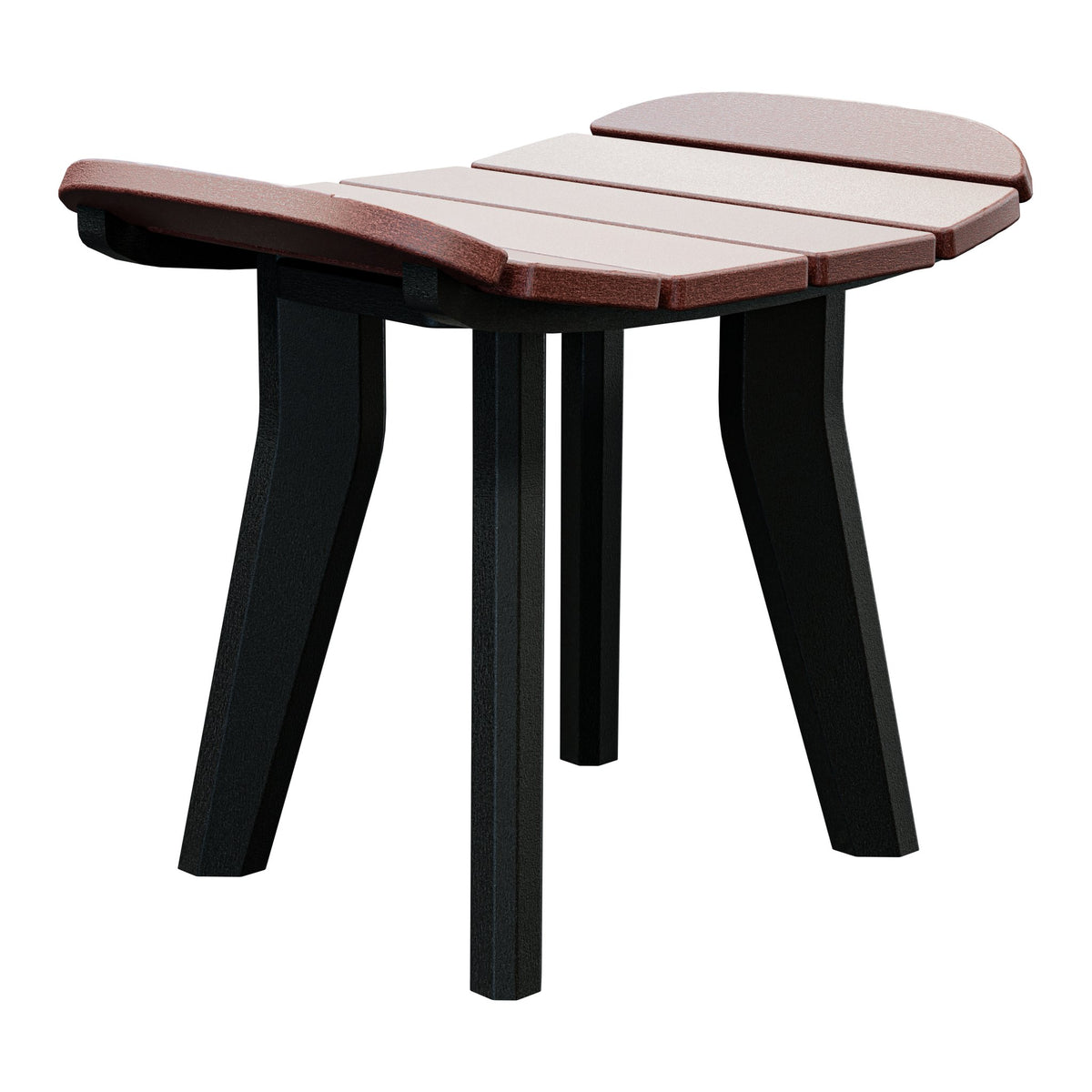 Amish Sierra Nova Patio Ottoman in Cherrywood & Black