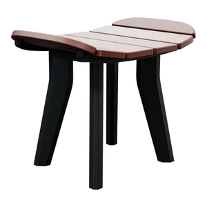 Amish Sierra Nova Patio Ottoman in Cherrywood & Black