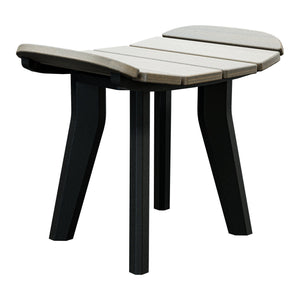 Amish Sierra Nova Patio Ottoman in Coastal Gray & Black