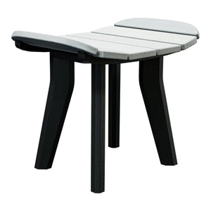 Amish Sierra Nova Patio Ottoman in Driftwood Gray & Black