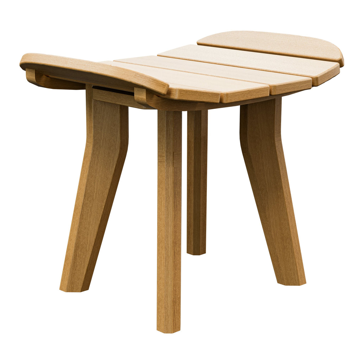 Amish Sierra Nova Patio Ottoman in Natural Teak