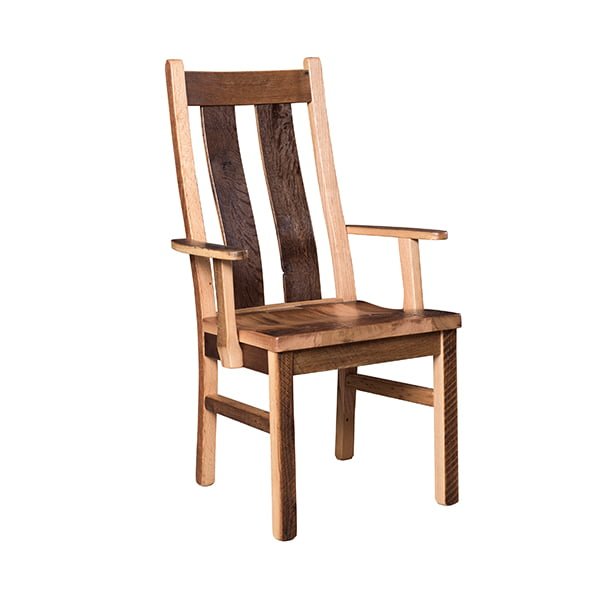 Amish Urmston Rustic Barnwood Arm Chair