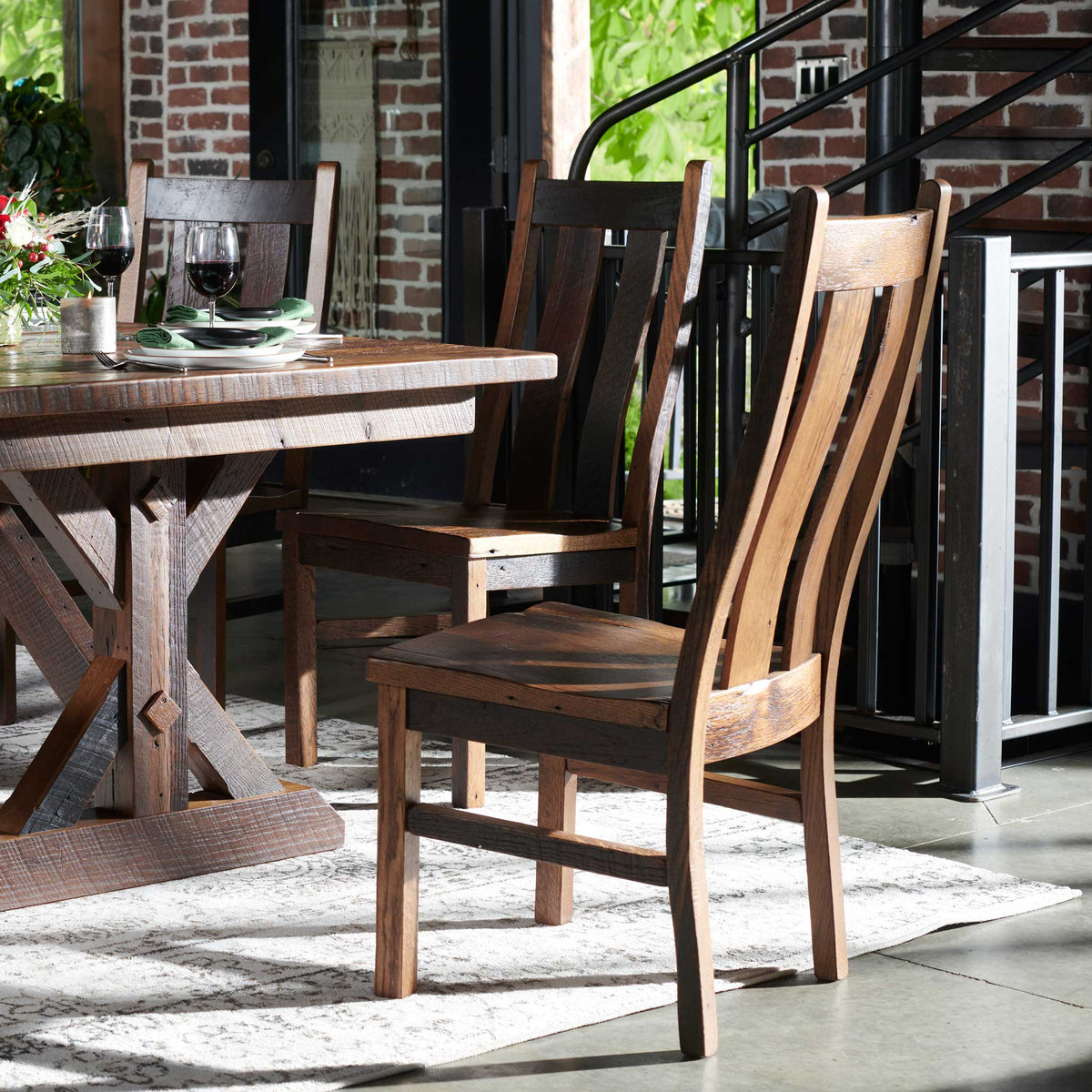 Amish Urmston Rustic Barnwood Arm Chair
