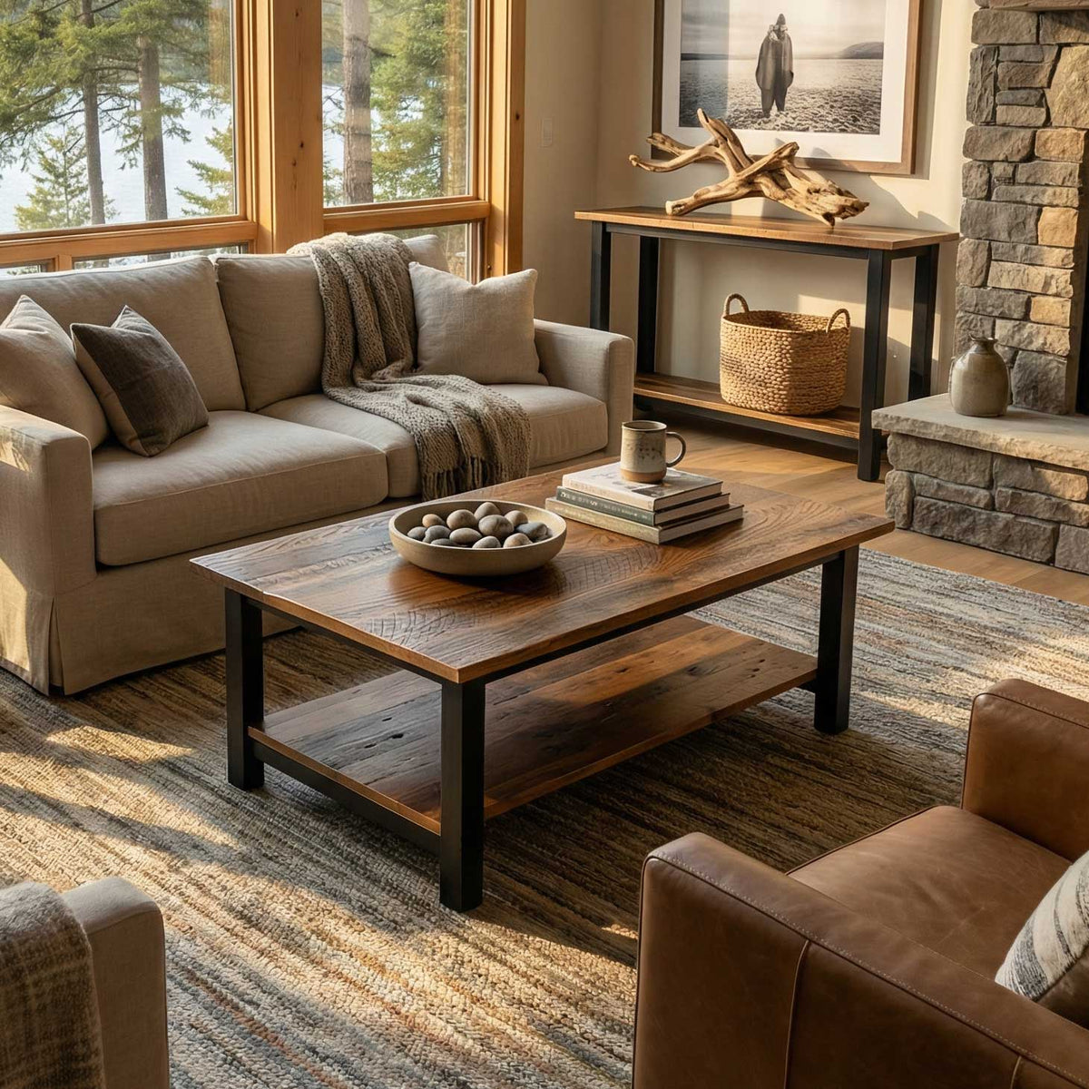 Amish Timber Rustic Barnwood Coffee Table