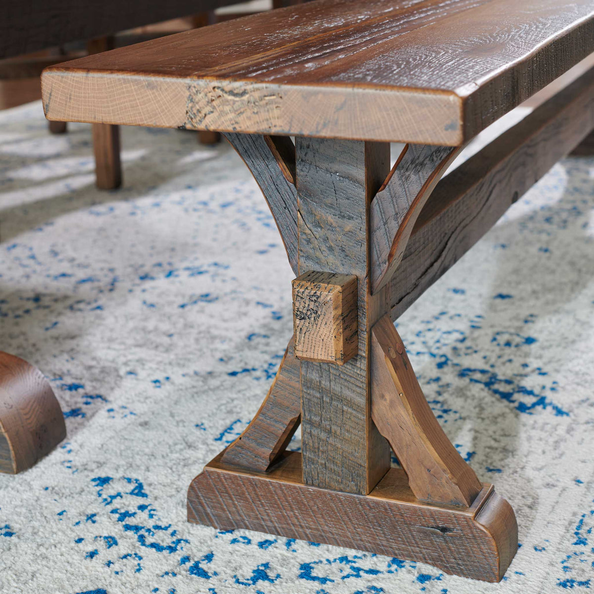 Amish Redland Rustic Barnwood Bench